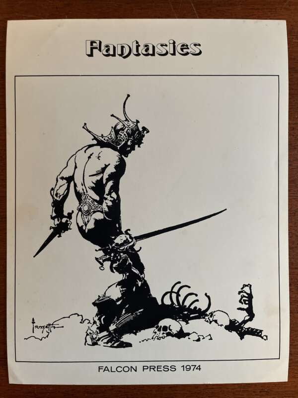 Frank Frazetta 8.5” x 11” Glossy prints from 1974’s “Fantasy” set (5 pieces) - Image 2
