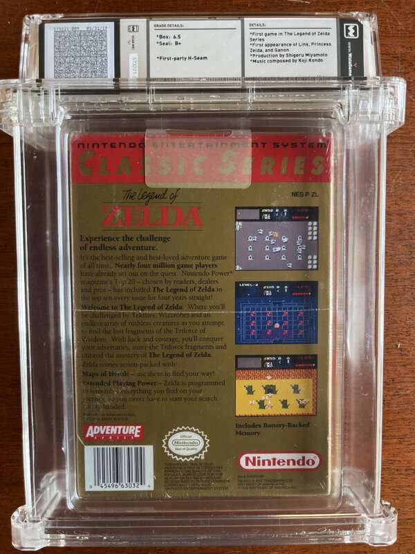 Legend of Zelda Video Game, Nintendo NES, 1987 - Image 3