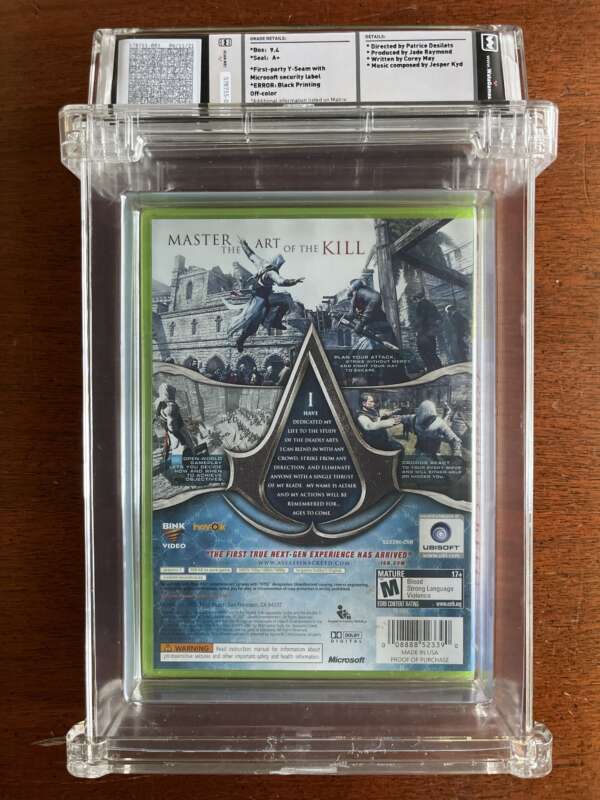 Assassin’s Creed Video Game, Xbox 360, Black Printing Off-Color Error Edition - Image 3