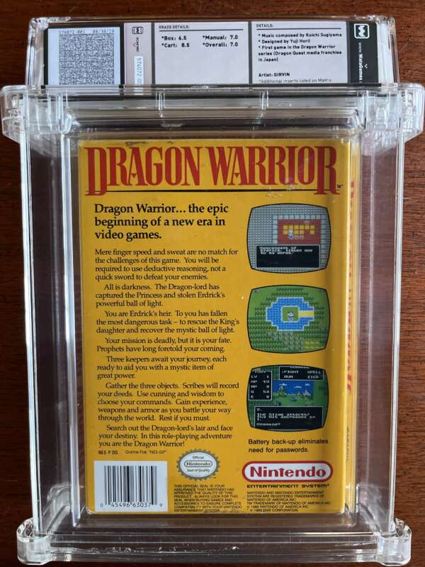 Dragon Warrior Video Game, Nintendo NES, 1989 - Image 3