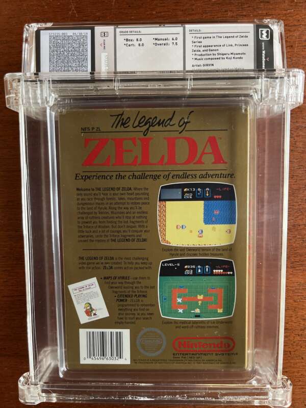 Legend of Zelda Video Game, Nintendo NES, 1987 - Image 3