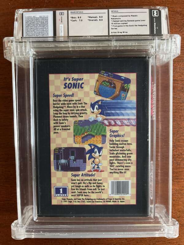 Sonic the Hedgehog Video Game, Sega Genesis, 1991 - Image 3