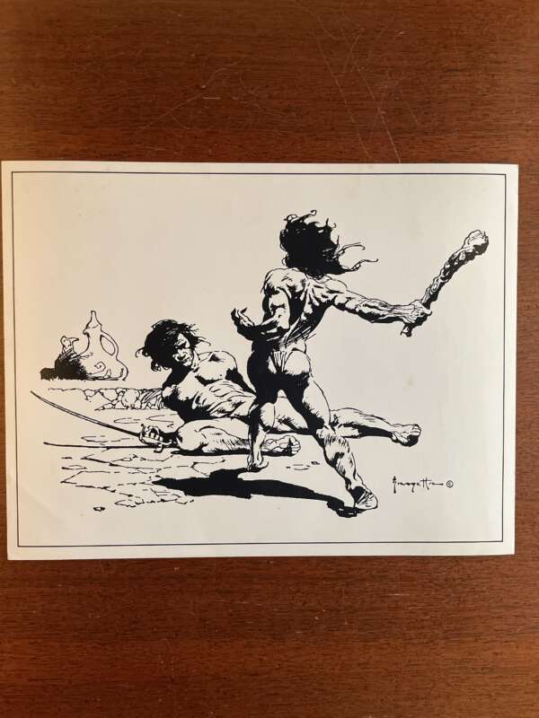 Frank Frazetta 8.5” x 11” Glossy prints from 1974’s “Fantasy” set (5 pieces) - Image 6