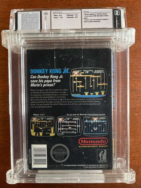 Donkey Kong Jr. Video Game, Nintendo NES, 1986 - Image 3