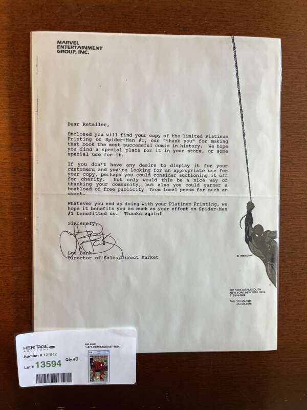 Spider-Man #1                              (with retailer letter) - Image 3