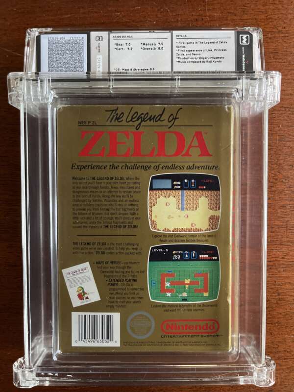 Legend of Zelda Video Game, Nintendo NES, 1987 - Image 3